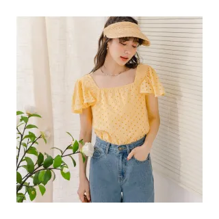 【OB 嚴選】小V臉純棉V領緹花荷葉襬短洋裝 《DA9683》 歷史價格詳細信息