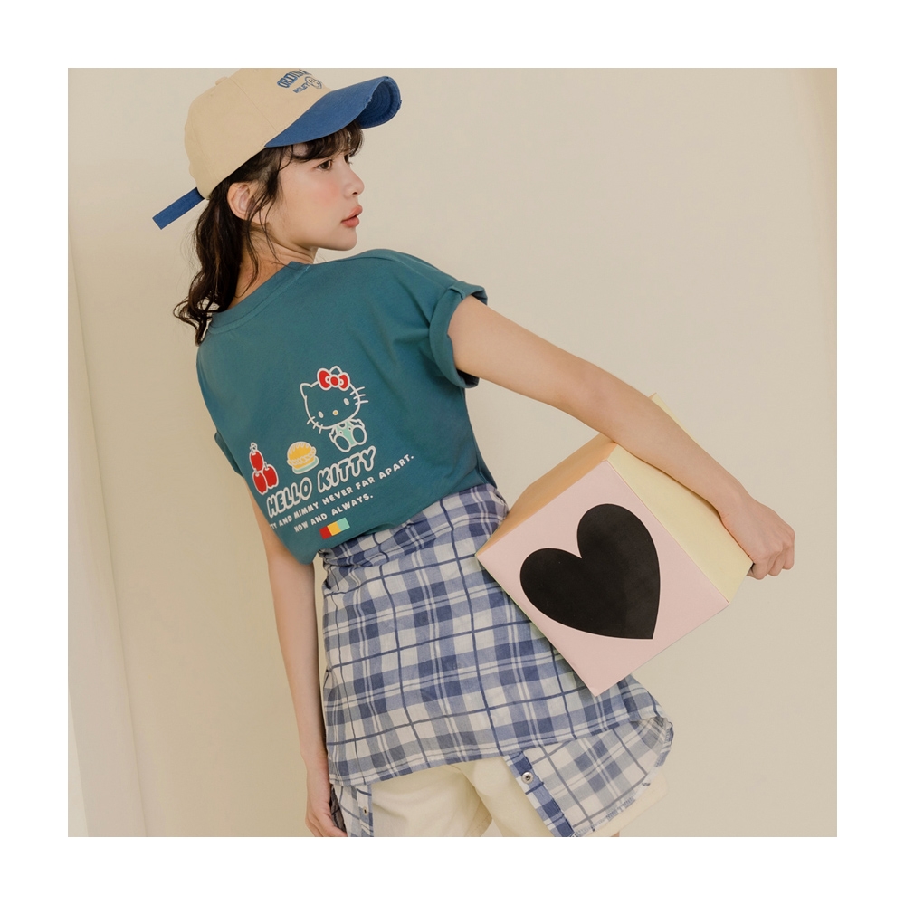 OB嚴選 KITTY CUTIE LAND．後背印花連袖上衣 《KB1490》 歷史價格詳細信息