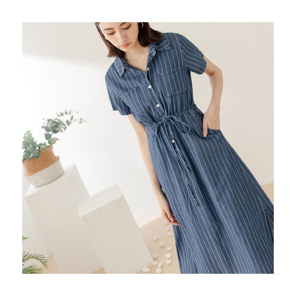 收腰牛仔短袖蠻可愛的一個款質感很好高級煙灰色復古乖巧泡泡袖搭配的半裙學院風紅格配色一片式側 歷史價格詳細信息