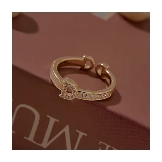 戒指彩色字母愛心西太后戒指女款輕奢小眾精致開口食指戒獨特個性指環 歷史價格詳細信息