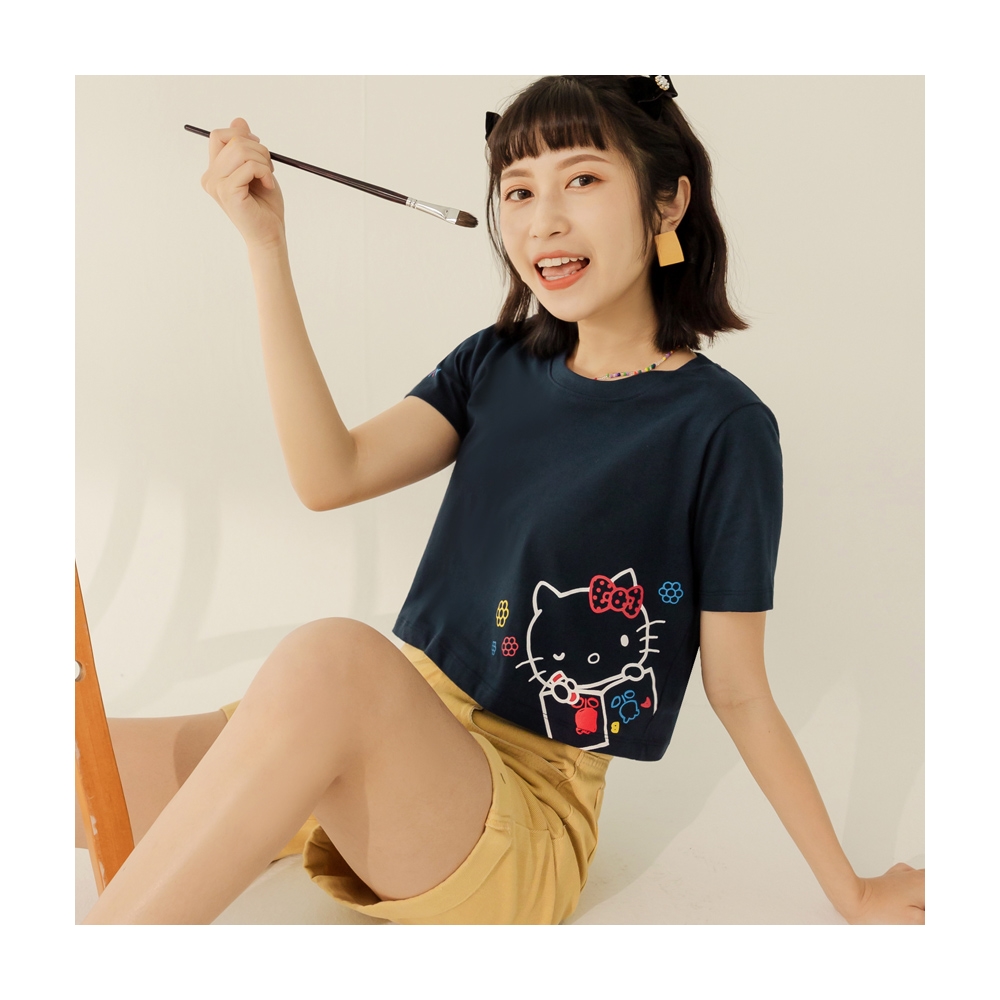 OB嚴選 KITTY 花FUN．全彩印花純棉短版TEE 《IK0001》 歷史價格詳細信息