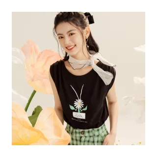 小雛菊印花短袖上衣親子裝情侶裝(黑白二色下單區) 歷史價格詳細信息