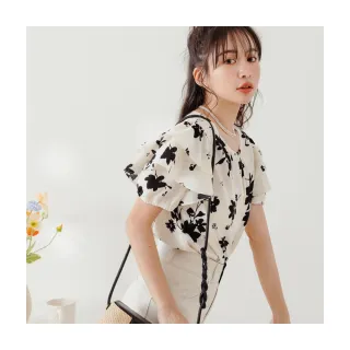 【OB 嚴選】舒涼雪紡荷葉領綁帶背心 《AB17211》 歷史價格詳細信息