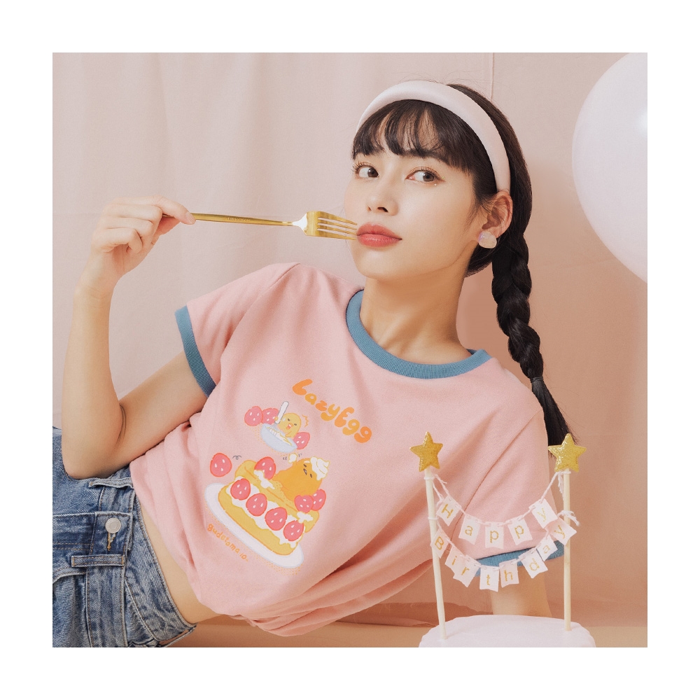 OB嚴選 蛋黃哥．迷你壽桃印花短版上衣 《IU0005》 歷史價格詳細信息