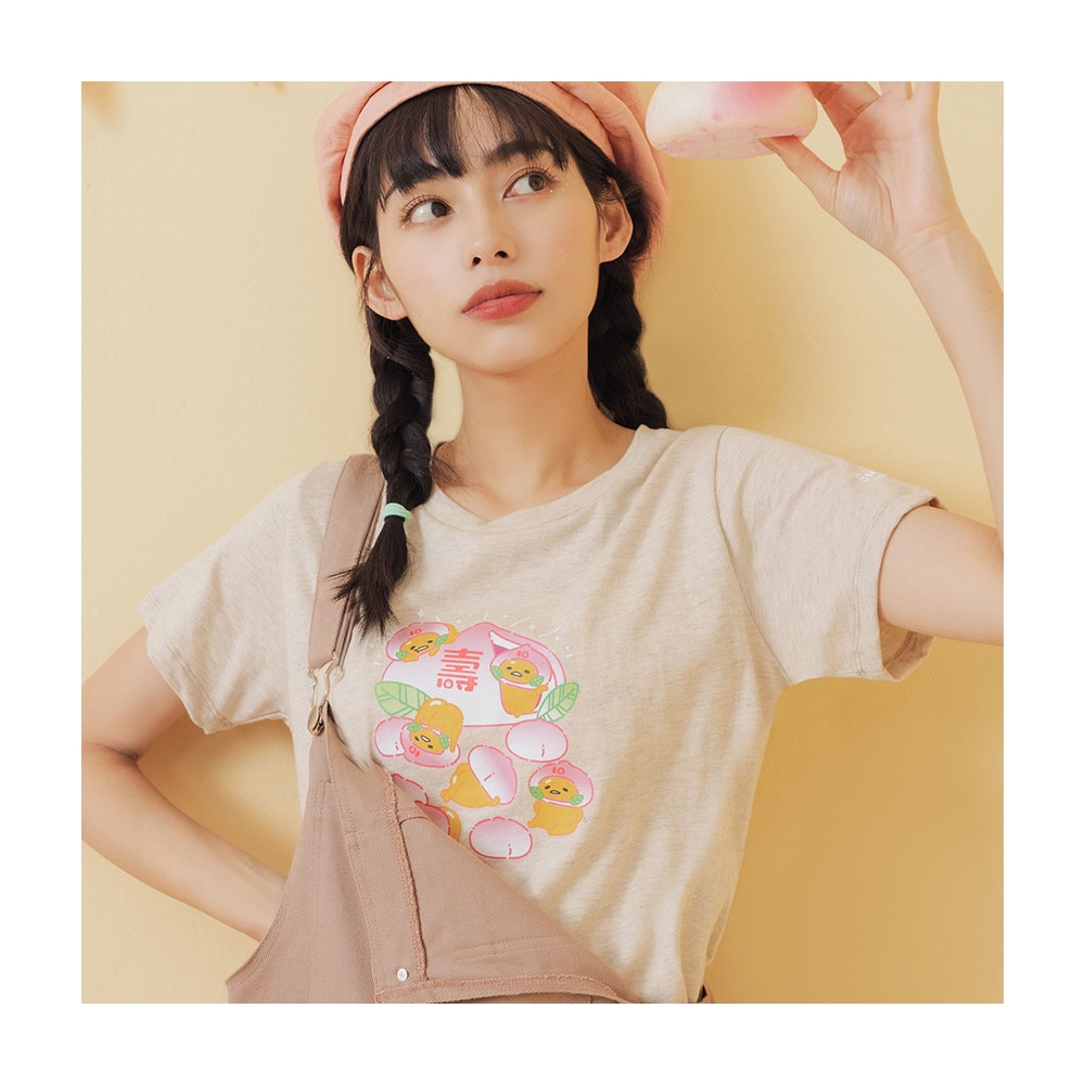 OB嚴選 蛋黃哥．迷你壽桃印花短版上衣 《IU0005》 歷史價格詳細信息