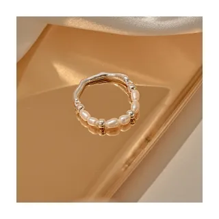 【OB 嚴選】天然珍珠925純銀開口戒指 《ZC2850》 歷史價格詳細信息