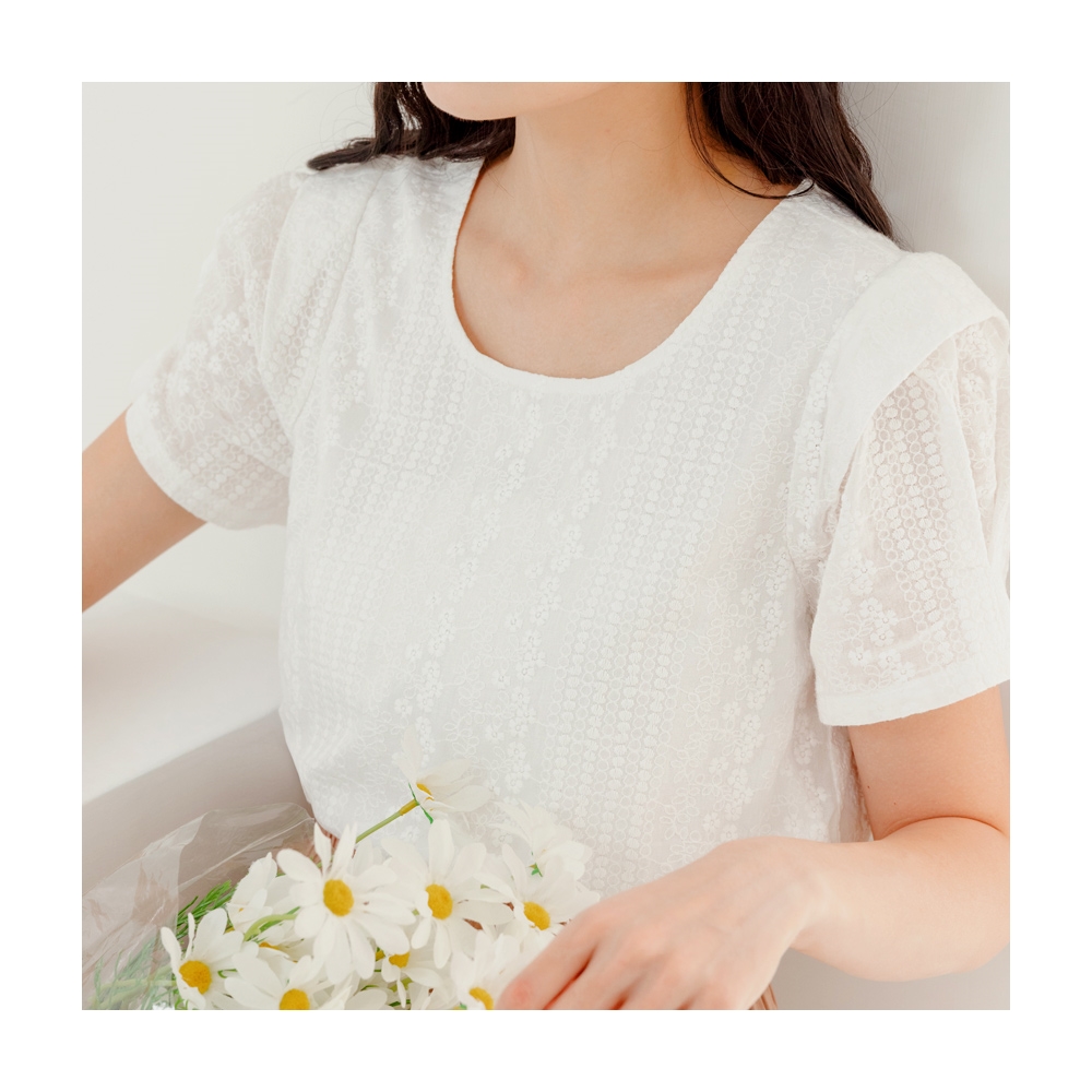 OB嚴選 蕾絲造型寬版拋袖開襟上衣 《AB17809》 歷史價格詳細信息