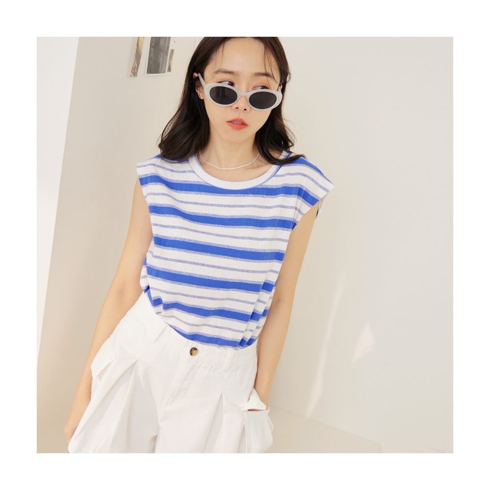 【OB 嚴選】純棉條紋小V領傘襬拋袖上衣 《AB18717》 歷史價格詳細信息