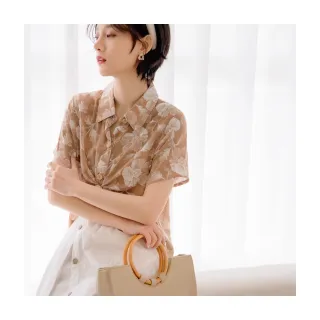 滿版印花短袖襯衫不規則 滿版 花襯衫 百搭 日式 短袖 寬鬆襯衫 情侶襯衫 短袖襯衫（YQC12）【壹號站】 歷史價格詳細信息