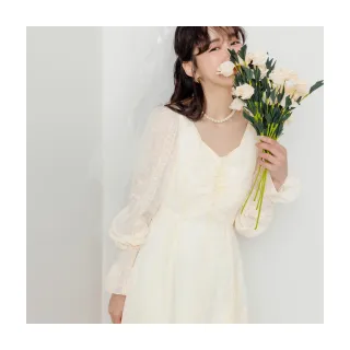 【OB 嚴選】婚禮穿搭蕾絲雕花透膚網紗層次拼接洋裝 《DA7457》 歷史價格詳細信息