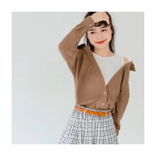 【OB 嚴選】高含棉假兩件配色雙領上衣襯衫 《AB16189》 歷史價格詳細信息