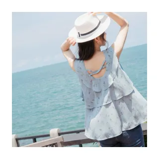 OB嚴選 碎花荷葉拋袖短洋裝(附腰帶) 《DA9793》 歷史價格詳細信息