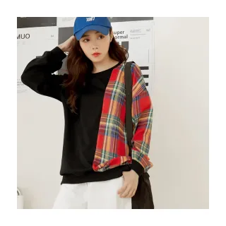 OB嚴選 棉質格紋圓領荷葉五分袖上衣 《AB18935》 歷史價格詳細信息