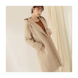 OB嚴選 質感毛呢連帽翻領大衣/外套 《EA2134》 歷史價格詳細信息