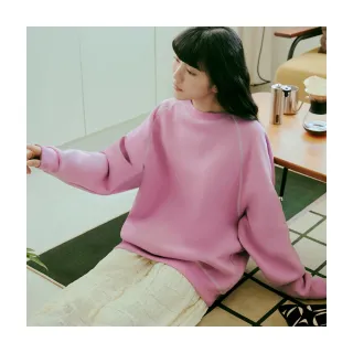 OB嚴選 寬鬆撞色滾邊落肩拼接袖針織毛衣 《FA2838》 歷史價格詳細信息