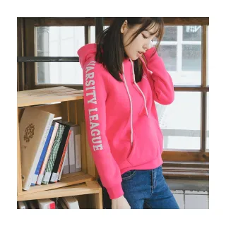 【OB 嚴選】情侶系列簡約字母印花內刷毛帽T女 《KL0991》 價格比較,價格查詢,歷史價格詳細信息