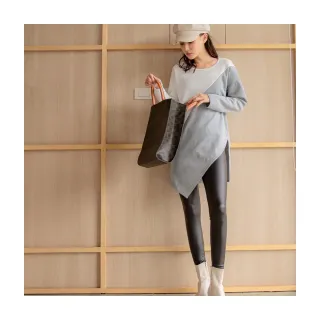 長版上衣--配色拼接雙車線顯瘦短袖長版上衣(灰.粉M-2L)-D299熊衣褲語 歷史價格詳細信息