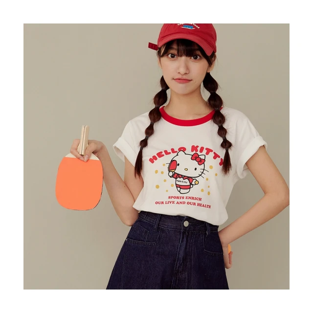 【OB 嚴選】KITTY運動會橫條紋賽跑印花長版TEE 《IK0026》 歷史價格詳細信息