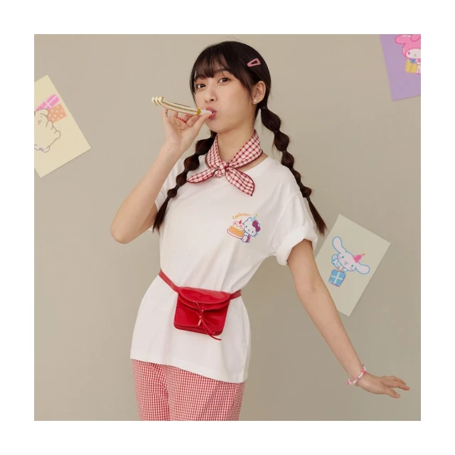【OB 嚴選】KITTY50週年純棉家族慶祝印花短版TEE 《IK0028》 歷史價格詳細信息