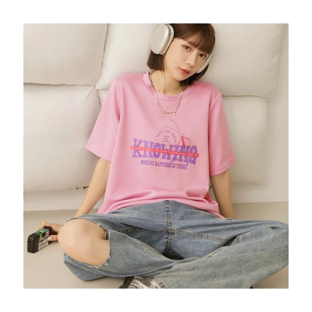 OB嚴選 Hihka．手繪印花淺色系中性寬版上衣 《IH0007》 歷史價格詳細信息