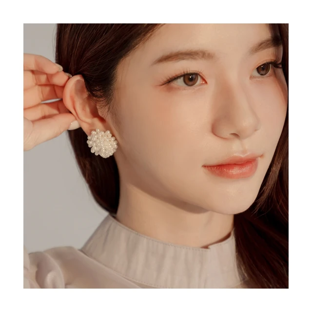 【優選】珍珠耳環圓臉黃銅18k珍珠耳圈耳釘女士流行氣質法式耳環 歷史價格詳細信息