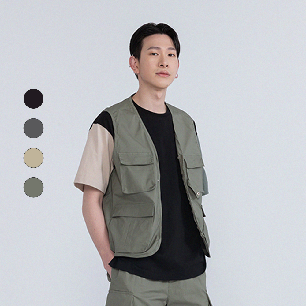 【PERCENT】 多口袋機能背心 工裝軍裝 戰術背心 外搭無袖背心 飛行背心 百搭基本款 街頭軍事潮流風 背心 抗撕裂 歷史價格詳細信息