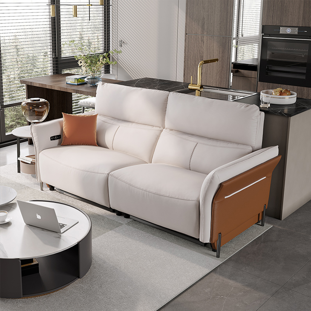 芝華仕頭等艙 布 雙人加大電動沙發附USB Bruno 淺灰色 歷史價格詳細信息