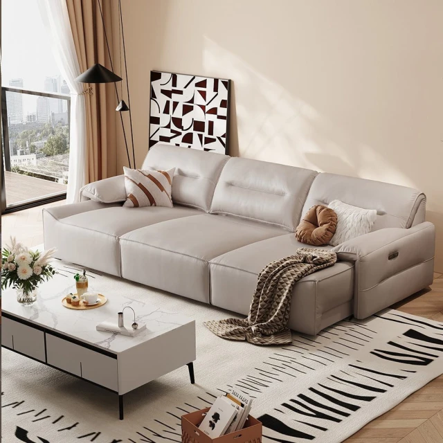 芝華仕頭等艙 科技布 三人加大電動沙發組附USB 30107 海風藍(不含腳凳) 歷史價格詳細信息