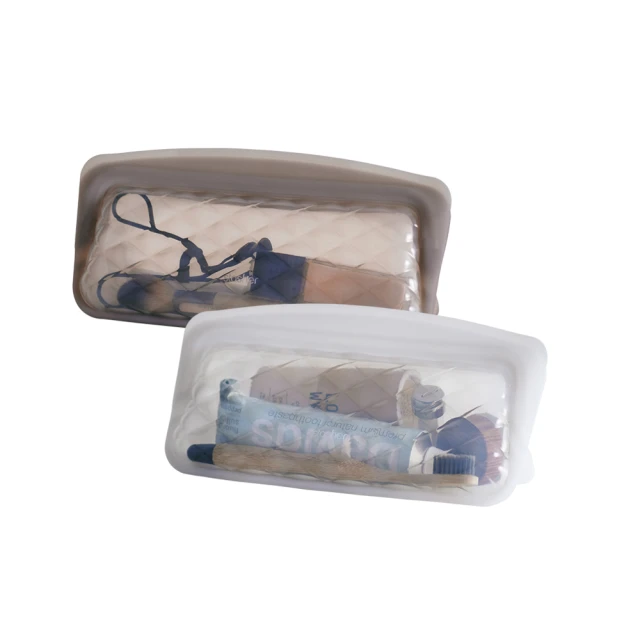 【Stasher】矽膠密封袋/美妝袋/美妝包/收納袋-3件組(2色可選) 歷史價格詳細信息