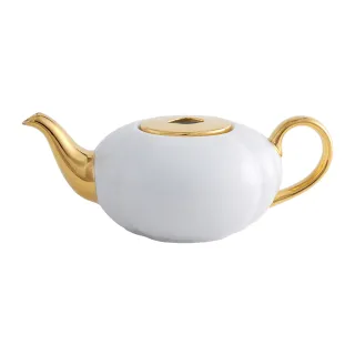 【LEGLE】法國如意茶壺附蓋-400ml-金邊白身 歷史價格詳細信息