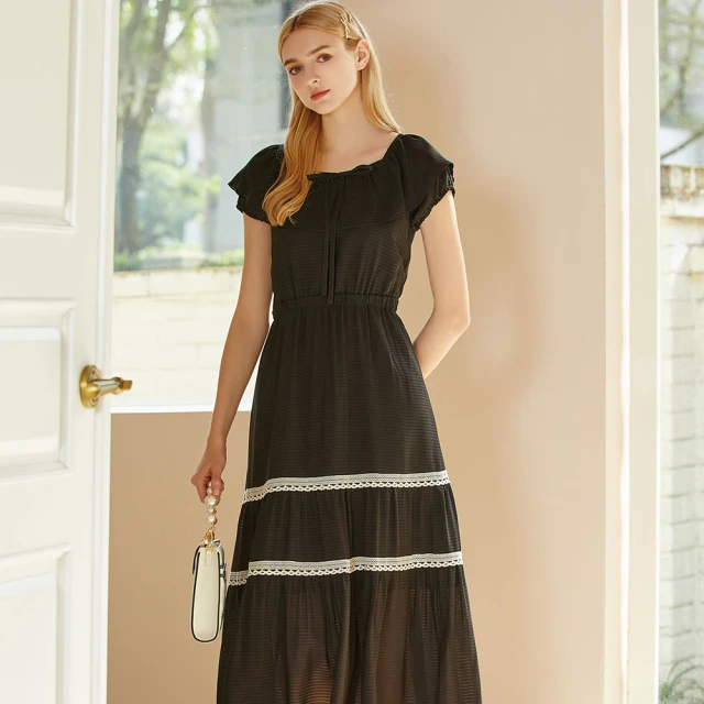 【IENA】層次網紗波浪裙(#4232009 多層次顯瘦紗裙 米卡色/黑色/咖色) 歷史價格詳細信息