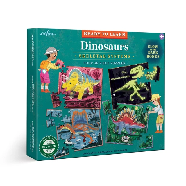 【eeBoo】3D Dinosaurs Set 四款一組(遊戲桌遊 3D立體微夜光恐龍 四款一組組合) 歷史價格詳細信息