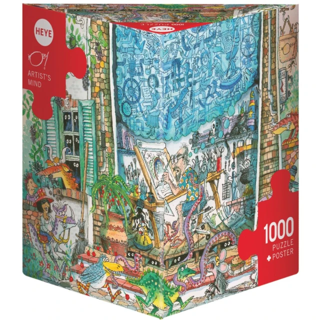 HEYE拼圖1000片禮物兔子大戰小鎮海盜船德國進口成人減壓潮玩裝飾 歷史價格詳細信息