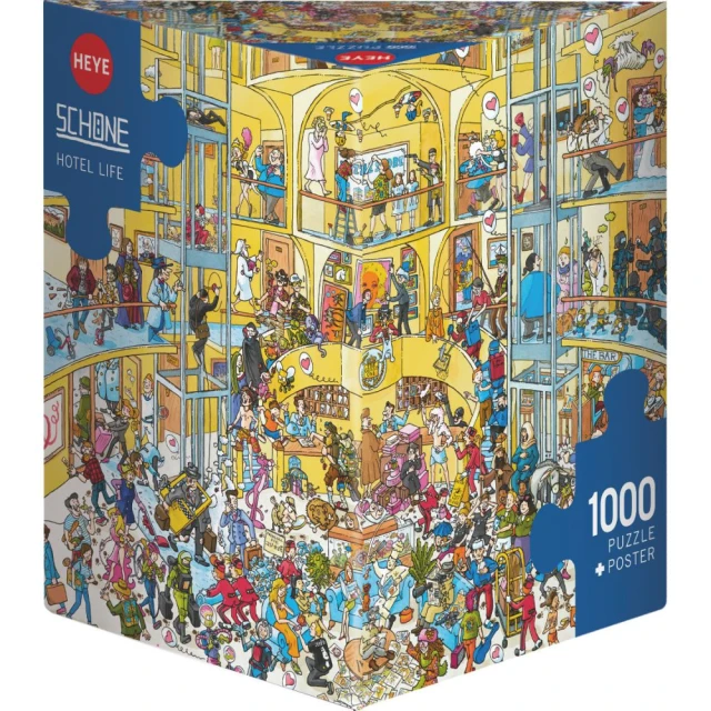 HEYE拼圖1000片禮物兔子大戰小鎮海盜船德國進口成人減壓潮玩裝飾 歷史價格詳細信息