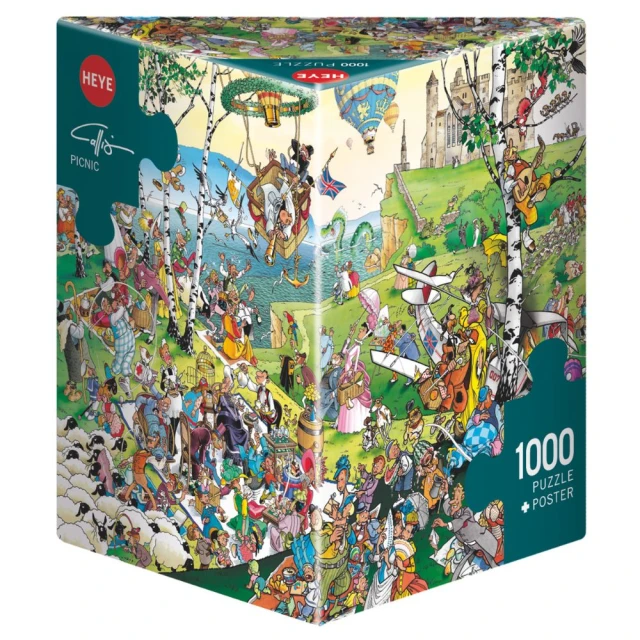 HEYE拼圖1000片禮物兔子大戰小鎮海盜船德國進口成人減壓潮玩裝飾 歷史價格詳細信息
