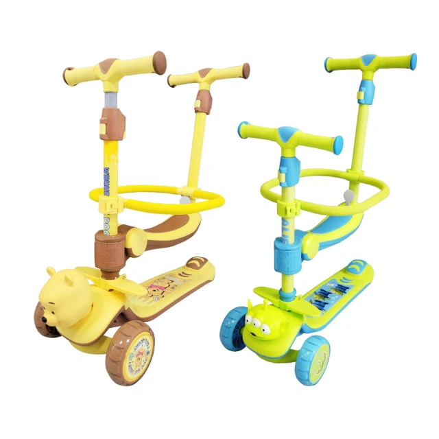 【Disney 迪士尼】Mesuca Disney系列四合一滑步滑板車 維尼熊/三眼怪(Disney系列 滑板車 滑步車 玩具禮物) 歷史價格詳細信息