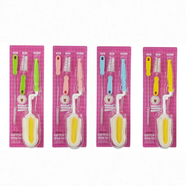 正韓 hibee 極柔細奶瓶/水瓶/水壺/杯蓋螺旋 矽膠萬用清潔刷+隙縫刷+吸管刷_HSB001 歷史價格詳細信息