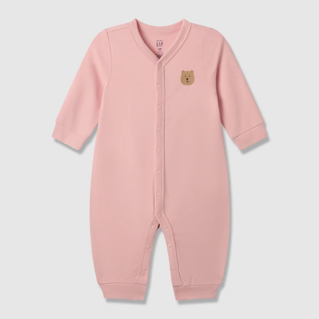 Gap 嬰兒裝 印花立領背心外套 抱抱絨系列-酒紅色(794386) 歷史價格詳細信息