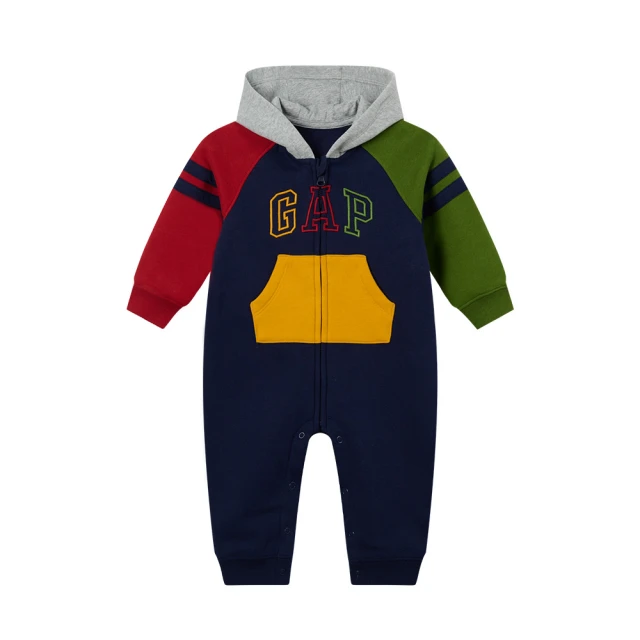 Gap 嬰兒裝 Logo長袖長褲家居套裝-米黃色(784541) 歷史價格詳細信息