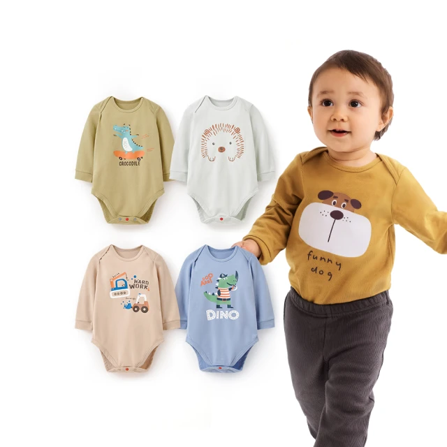 【Mamaway媽媽餵】BABY Q彈棉質長袖包屁衣-恐龍ROAR 歷史價格詳細信息