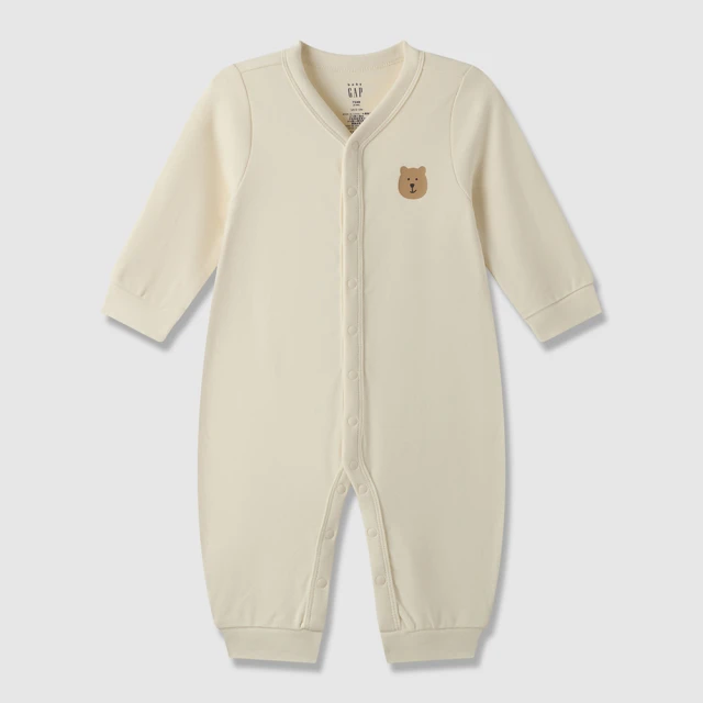 Gap 嬰兒 小熊刺繡長袖包屁衣/連身衣-藍色(788772) 歷史價格詳細信息