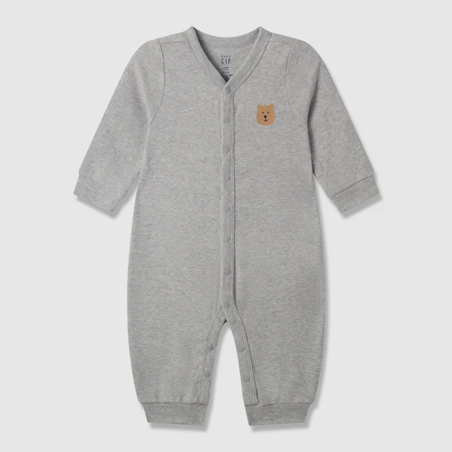 Gap 嬰兒 小熊刺繡長袖包屁衣/連身衣-藍色(788772) 歷史價格詳細信息