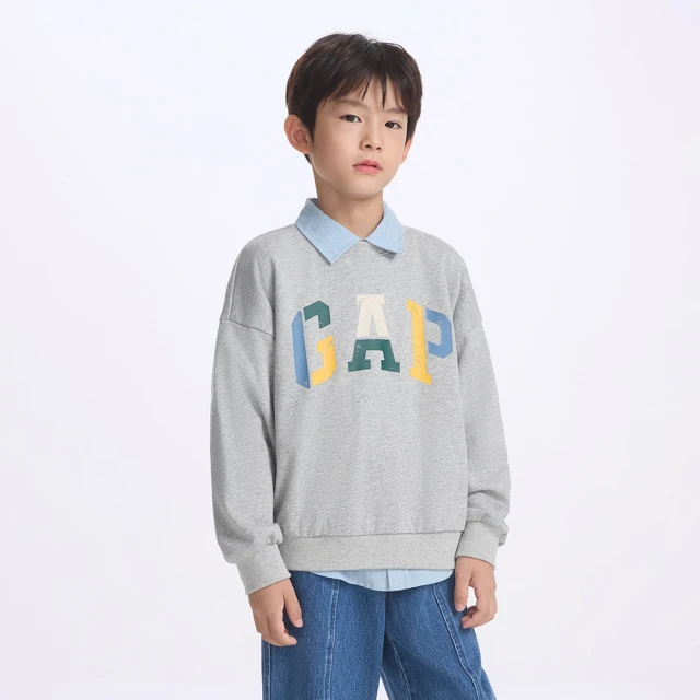Gap 兒童裝 碳素軟磨系列 Logo刷毛連帽休閒外套 男女同款 446172-多色可選 歷史價格詳細信息