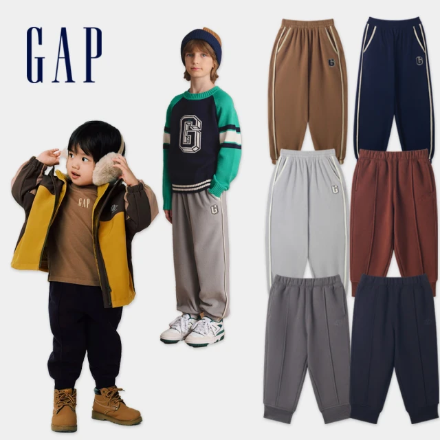 【GAP】兒童裝 Logo刺繡刷毛圓領大學T-紫色(683622) 歷史價格詳細信息