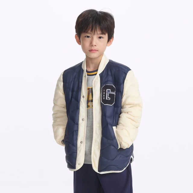 【GAP】兒童裝 Logo刺繡刷毛圓領大學T-紫色(683622) 歷史價格詳細信息