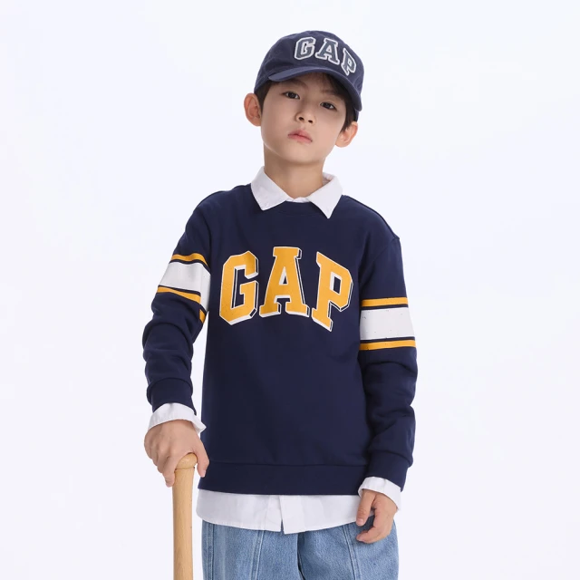 Gap 兒童裝 碳素軟磨系列 Logo刷毛連帽休閒外套 男女同款 446172-多色可選 歷史價格詳細信息