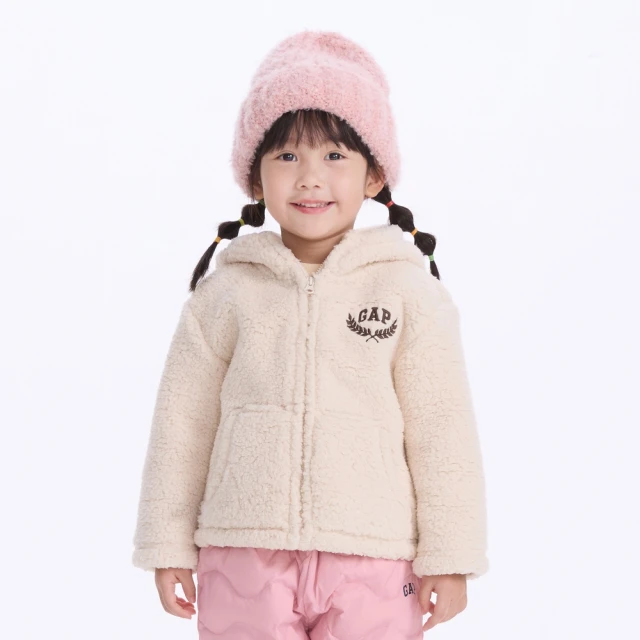 【GAP】兒童裝 Logo刺繡刷毛圓領大學T-紫色(683622) 歷史價格詳細信息