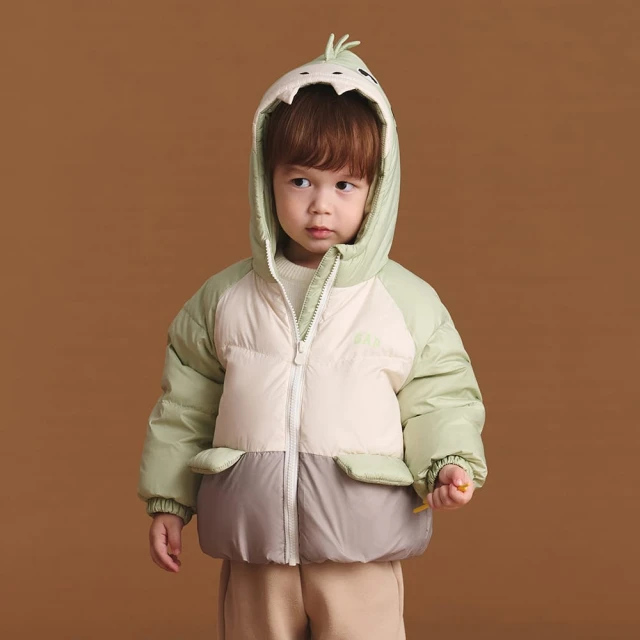 Gap 幼童裝 Logo半高領保暖印花長袖T恤 男女同款 451109-黑白條紋 歷史價格詳細信息