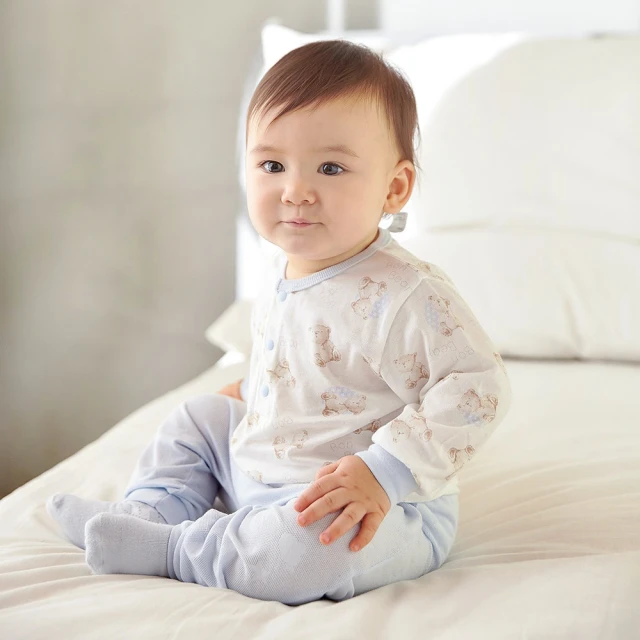 【奇哥】Chic a Bon 蹦蹦熊前半開冷氣衫套裝/睡衣/居家服-天絲棉+透氣提花布 6-36個月(2色選擇) 價格比較,價格查詢,歷史價格詳細信息