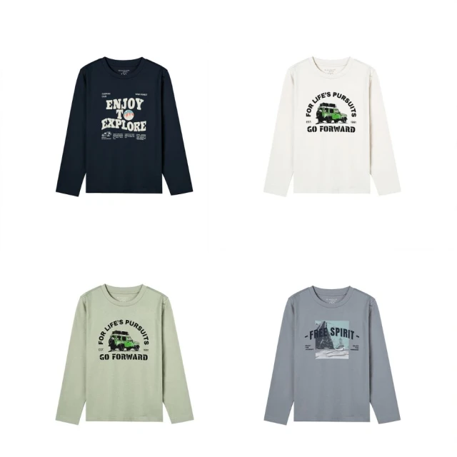 【GIORDANO 佐丹奴】童裝印花長袖上衣 Brave Kids系列(01 新海軍藍) 歷史價格詳細信息